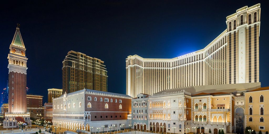 Venetian Macau in notturna