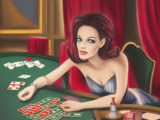 Croupier Casino Painting