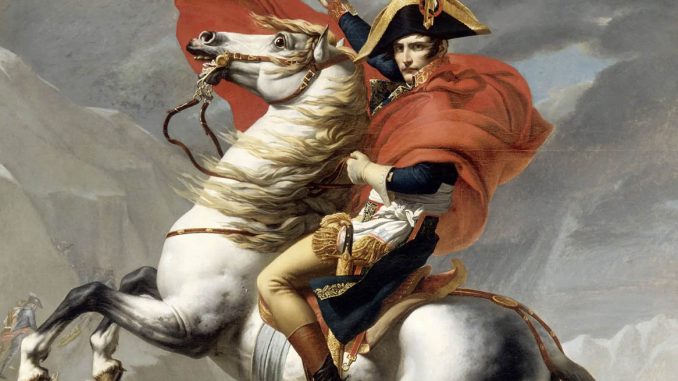 Napoleone a cavallo in un famoso ritratto