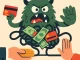 Mostro verde fatto di cavi e banconote blocca il flusso di denaro tra casinò e giocatore, rappresentando i gateway di pagamento.