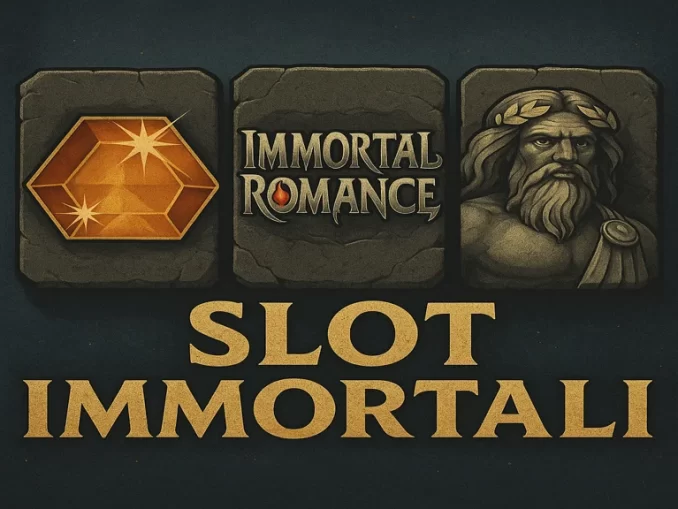 Illustrazione delle slot immortali: Starburst, Immortal Romance e Age of the Gods